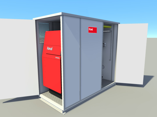 Solutii de incalzire pentru instalare la exterior - centrale termice containerizate Hoval