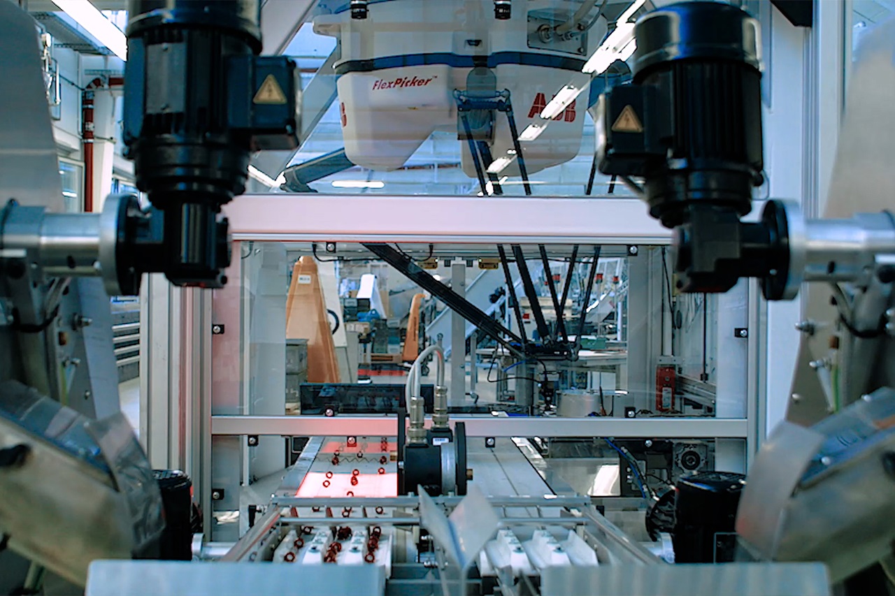 Production line at ABB-STOTZ Kontakt GmbH, Heidelberg, Germany
