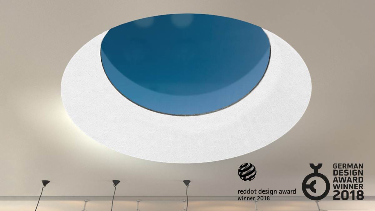 Versiunea rotunda a elementului de sticla Lamilux CI-System F100 a fost distinsa cu premiul The German Design Award