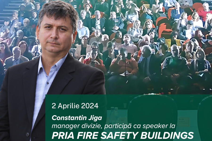 Constantin Jiga - Manager Divizie Materiale de Constructii si Pardoseli, Menatwork Solutions, participa la PRIA Fire Safety of Buildings, in 2 aprilie 2024