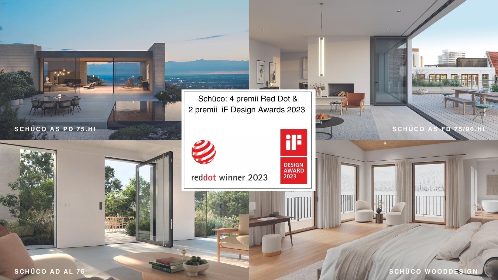 Schüco a primit premiile Red Dot si iF Design Awards 2023