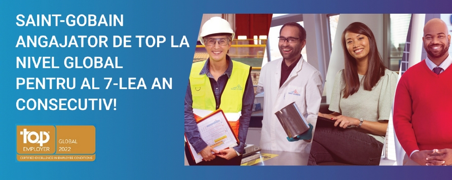 Saint-Gobain Romania primeste certificarea “Angajator de Top” pentru al saselea an consecutiv