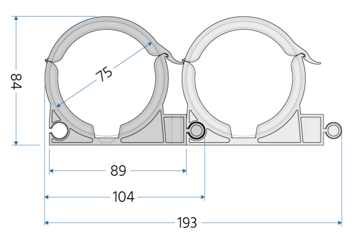 Clema prindere tubulatura flexibila de ventilatie PE-FLEX®