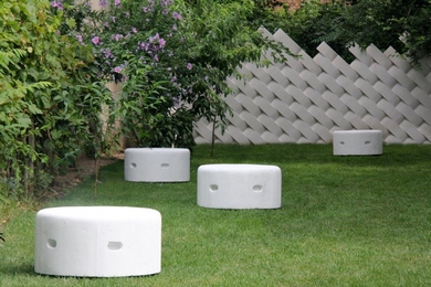 Obiecte de mobilier urban construite cu blocuri Ytong la Street Delivery