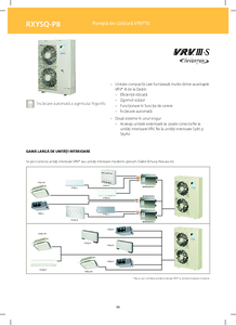 Pompa de caldura VRV® III RXYSQ-P8 - prezentare detaliata