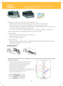 Unitate necarcasata de plafon fals cu ventilator actionat prin inverter FXSQ-P/FXMQ-P7 - prezentare detaliata