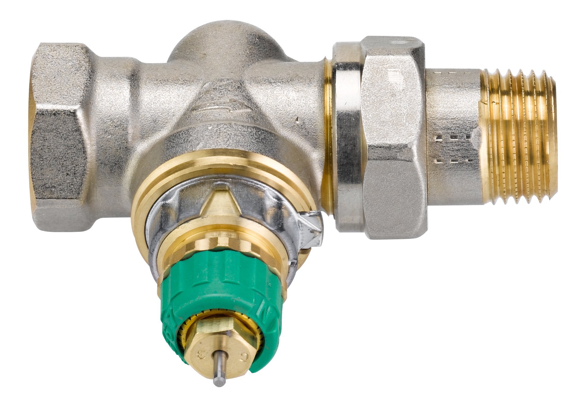 Robinete termostatice, independent de presiune, pentru radiatoare RA-DV 3-in-1 - Drept