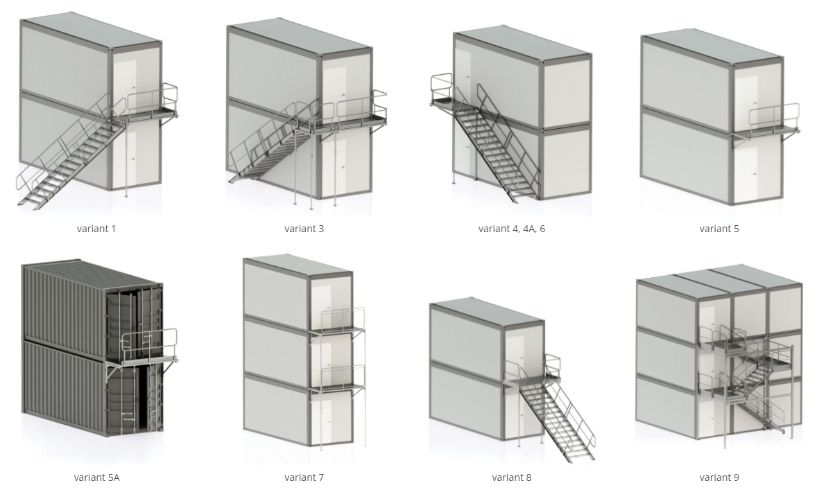 Scari de container universale, durabile si modulare TLC - Architectural Metalwork - Variante