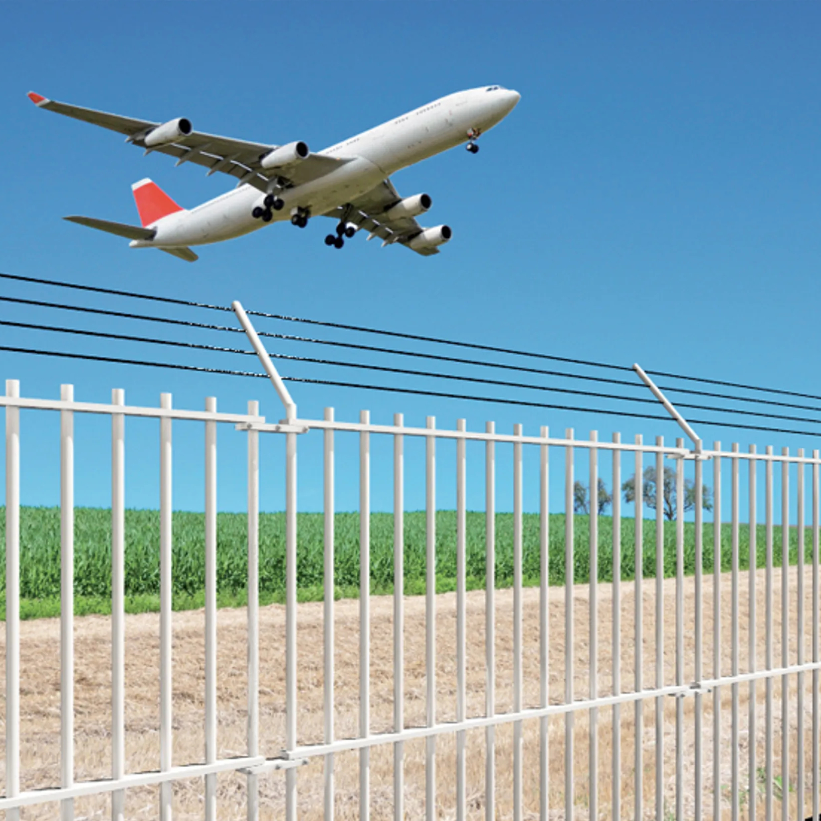 Gard cu Bare Radio-Transparent - Gard Frangibil din Fibra de Sticla FibreFENCE