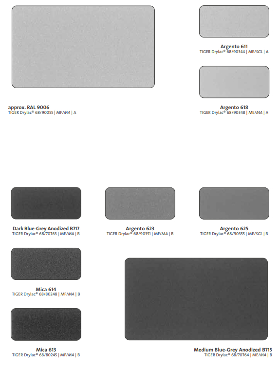 Vopsea pulbere TIGER Drylac® Facade Super Durable 68 - Metallics