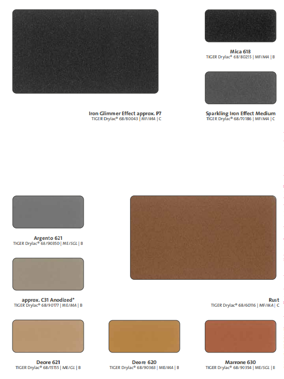 Vopsea pulbere TIGER Drylac® Facade Super Durable 68 - Metallics