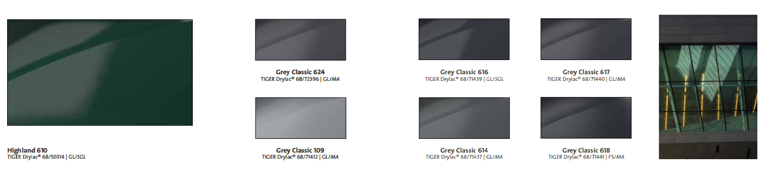 Vopsea pulbere TIGER Drylac® Facade Super Durable 68 - Smooth & Texture