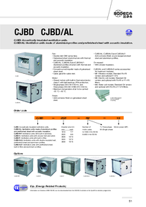 Ventilatoare centrifugale dublu aspirante CJBD - fisa tehnica