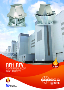 Ventilatoare de acoperis pentru evacuarea fumului Sodeca - RFV - fisa tehnica