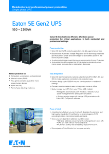 UPS Eaton 5E Gen2 - fisa tehnica