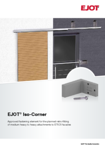 Element de montaj EJOT ISO Corner pentru sisteme termoizolante - prezentare detaliata