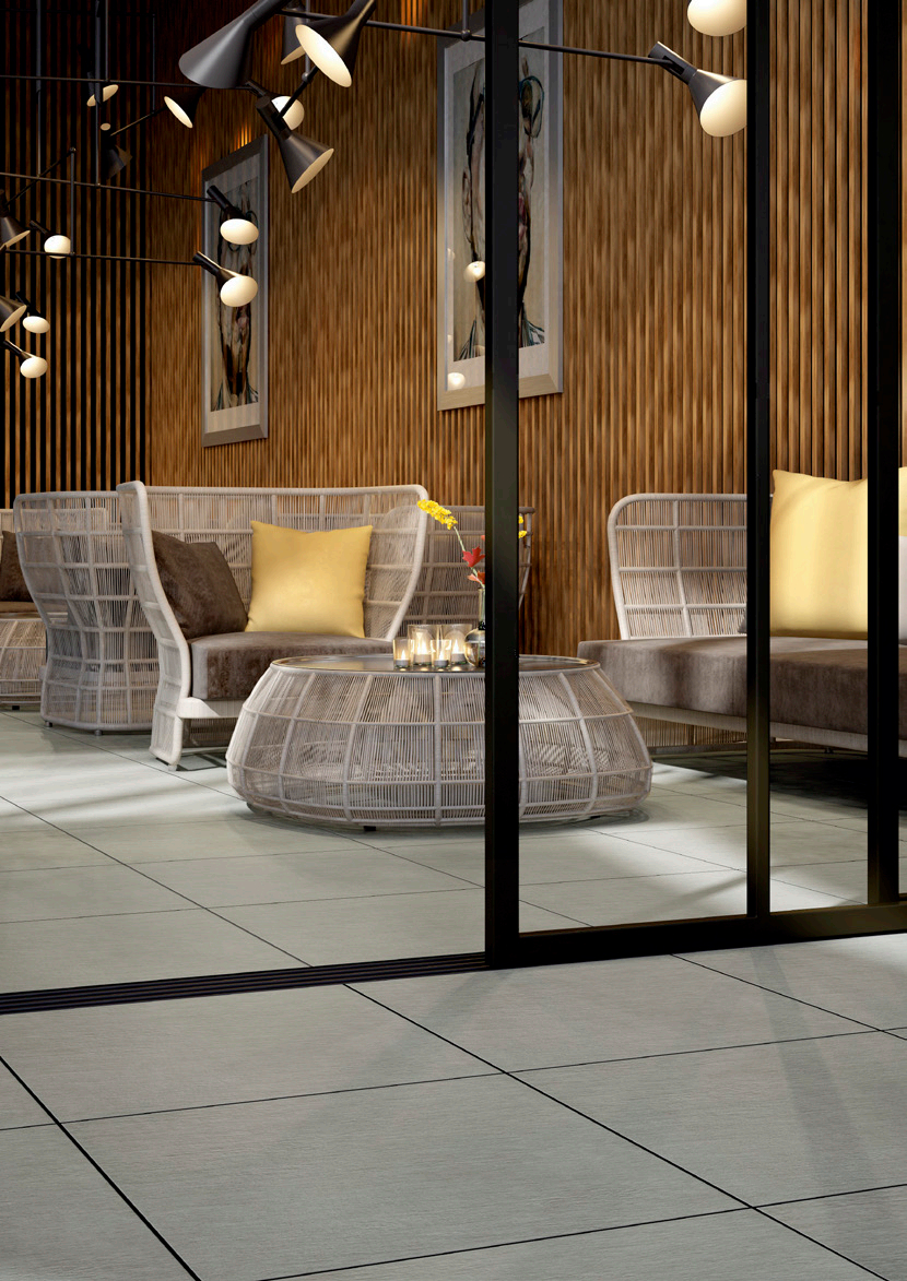 Placi ceramice de exterior Meissen SOLID - Grava