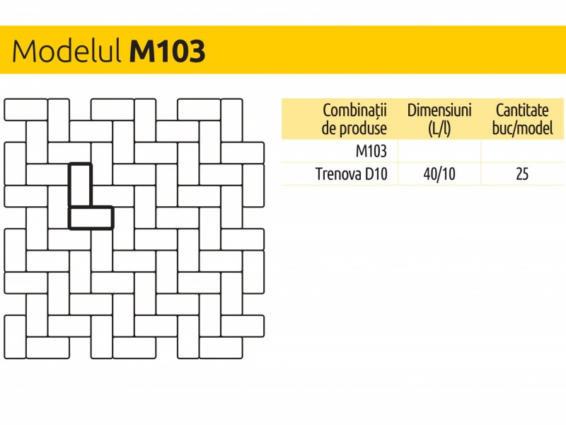 Pavele si dale premium Trenova D10 - Amenajare model m103