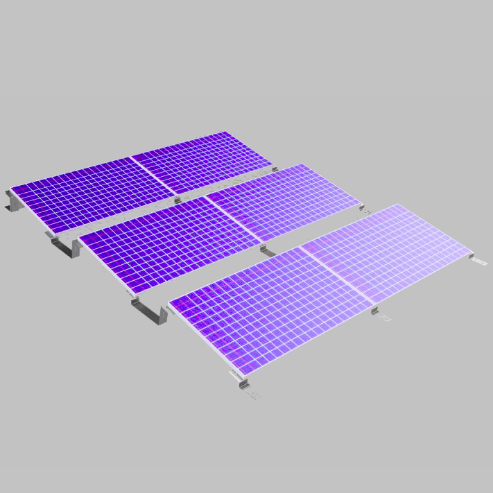 Sistem de montaj pentru panouri fotovoltaice pe acoperisuri plate Easyflat-Sud