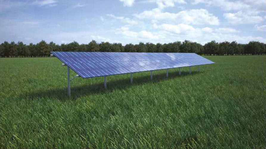 Sistem de montaj pentru panouri fotovoltaice cu instalare la sol Eco