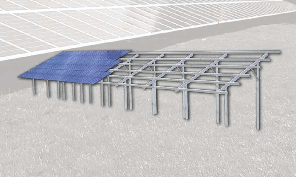Sistem de montaj pentru panouri fotovoltaice cu instalare la sol Trio