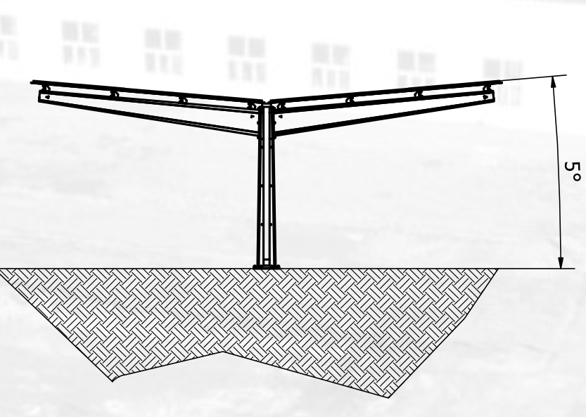 Sistem de montaj pentru panouri fotovoltaice tip parcare Carport KTACP