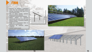Sistem de montaj pentru panouri fotovoltaice cu instalare la sol Trio - prezentare generala