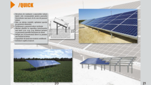 Sistem de montaj pentru panouri fotovoltaice cu instalare la sol Quick - prezentare generala
