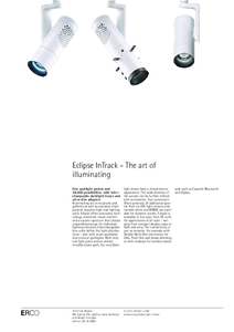 Spot profesional pentru muzee si galerii de arta ERCO Eclipse InTrack - fisa tehnica