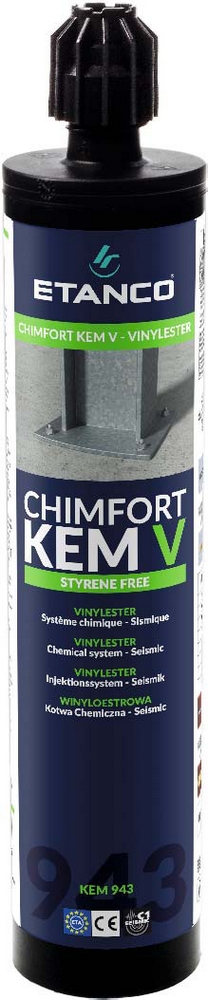Chimfort KEM V - rasina versatila din vinilester, pentru beton, elemente de beton si zidarie nefisurate