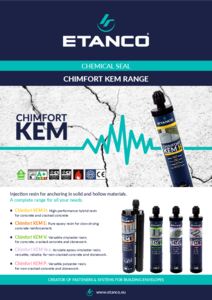 Ancore chimice Etanco Chimfort KEM - prezentare detaliata