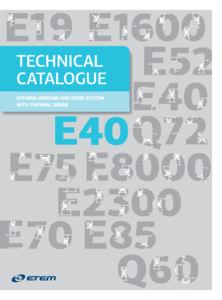 Sistem profile aluminiu cu bariera termica E40
<BR>Carte tehnica - fisa tehnica