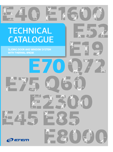 Sistem profile aluminiu cu bariera termica E70
<BR>Carte tehnica - fisa tehnica