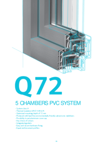 Sistem de profile PVC 5 camere Q72 - fisa tehnica