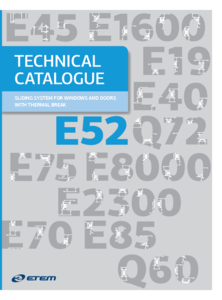 Sistem glisant de profile din aluminiu E52 ECS
<BR>Carte tehnica - fisa tehnica