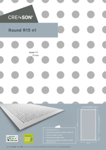 Placi din gips-carton Creason® colectia Matrix Round R15 n1 - fisa tehnica