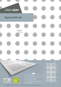 Placi din gips-carton Creason® colectia Matrix Round R15 n8 - fisa tehnica