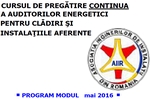 Curs de formare continua a auditorilor energetici organizat de AIIR-Filiala Valahia