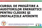 Curs complet revizuit, avizat de MDRAP, pentru pregatirea specialistilor in vederea atestarii ca auditori energetici pentru cladiri