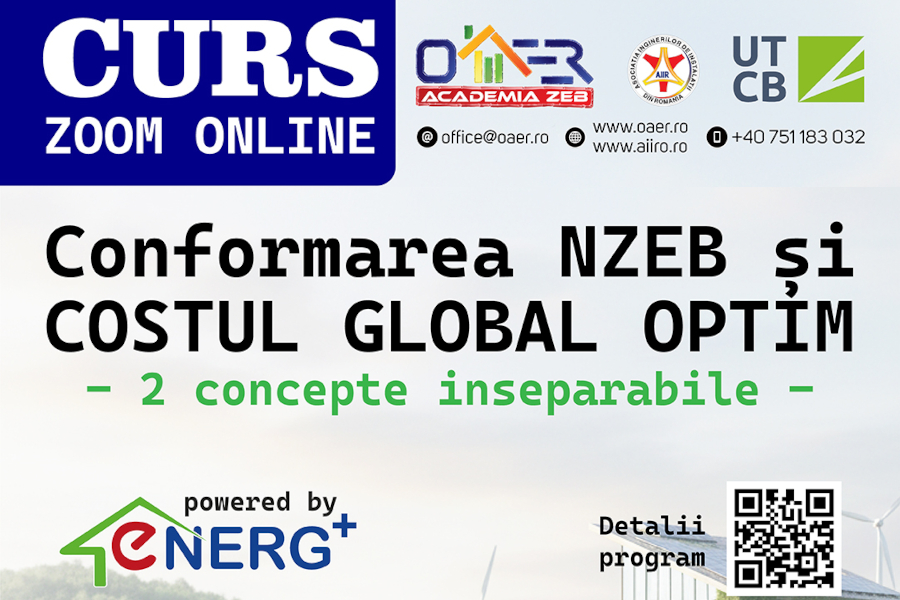 Curs online OAER Academia ZEB: Conformarea NZEB si Costul Global Optim – doua concepte inseparabile