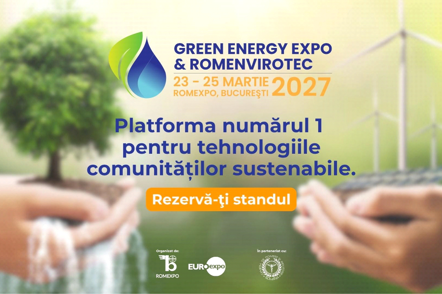 Green Energy Expo & Romenvirotec a deschis inscrierile pentru expozantii editiei 2027