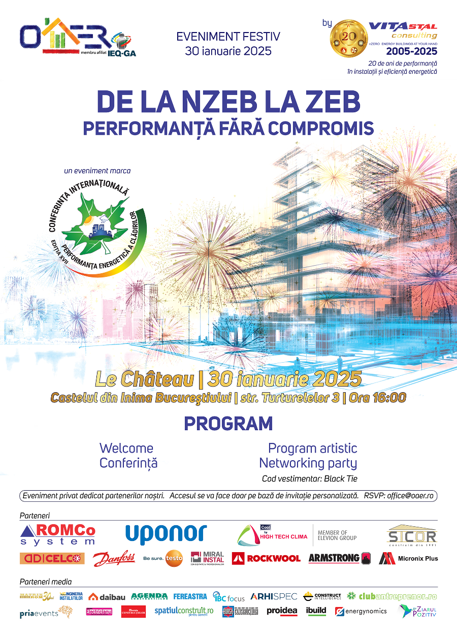 Eveniment festiv de networking OAER, “De la NZEB la ZEB – Performanta fara compromis”