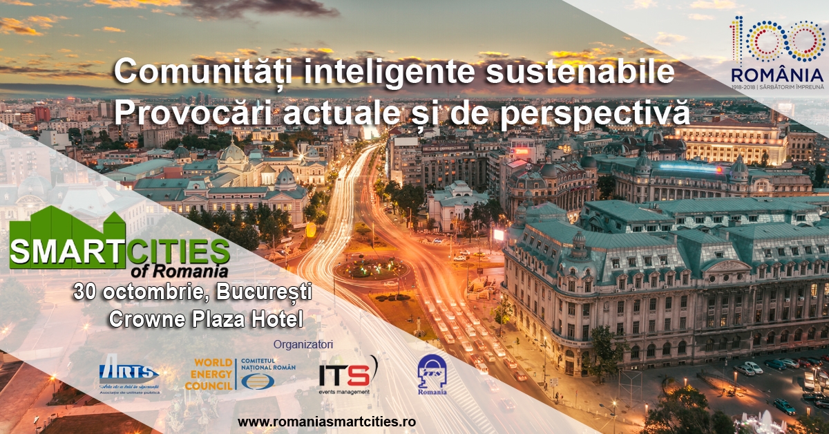 S-a modificat data de desfasurare al evenimentului Smart Cities of Romania - 30 octombrie 2018