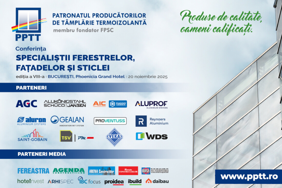 Conferinta “Specialistii ferestrelor, fatadelor si sticlei” - 20 noiembrie 2025