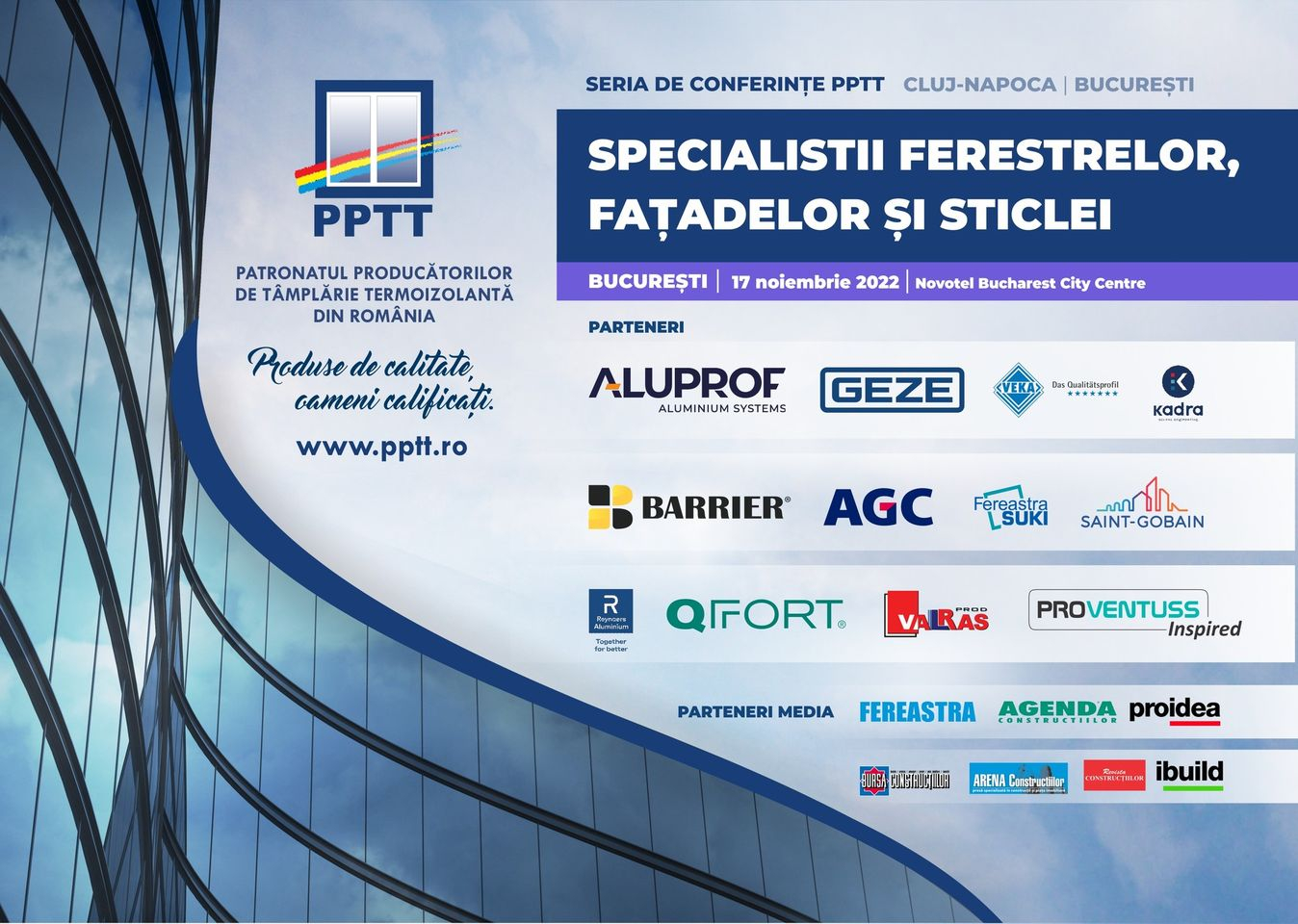 Conferinta “Specialistii ferestrelor, fatadelor si sticlei”, Bucuresti, 17 noiembrie 2022