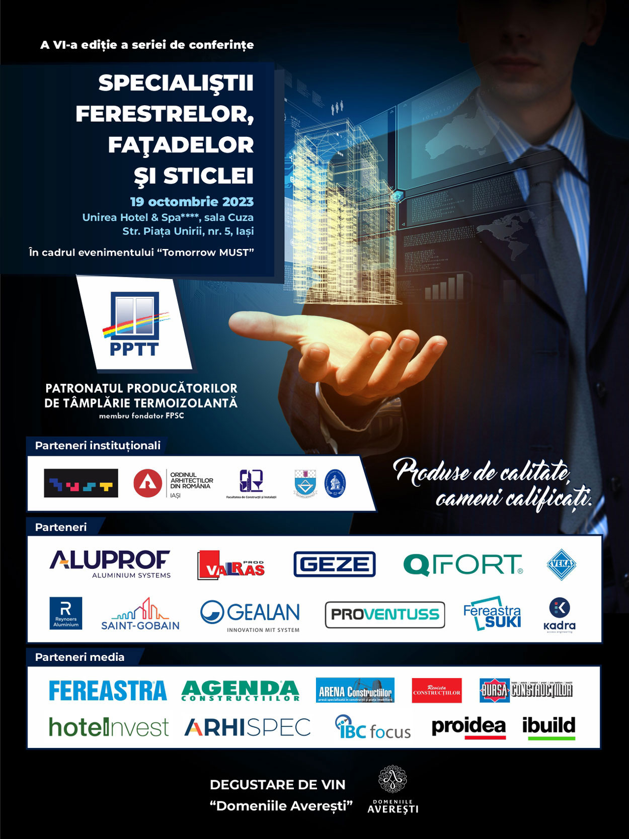 Conferinta “Specialistii ferestrelor, fatadelor si sticlei”, Iasi, 19 octombrie 2023