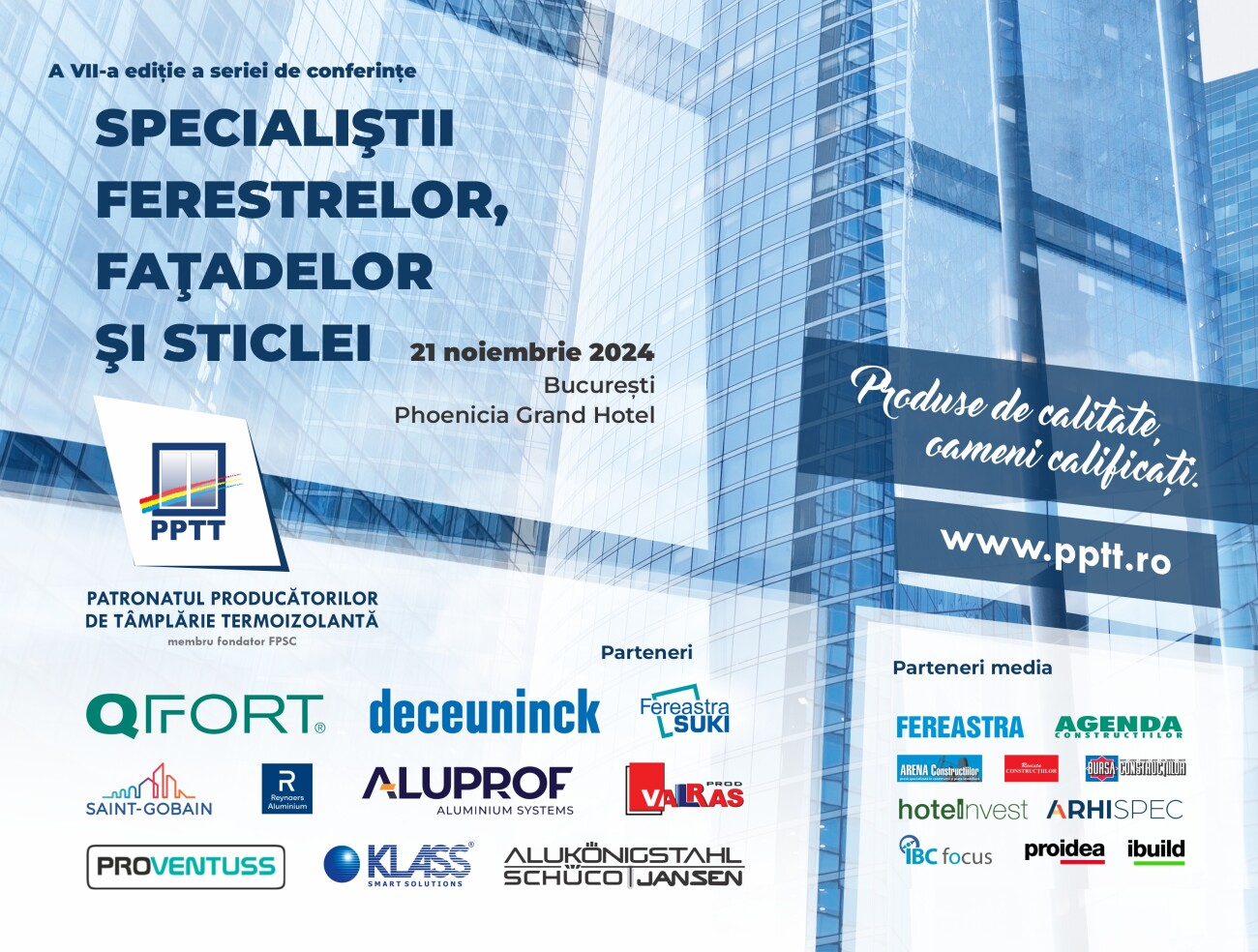 Conferinta “Specialistii ferestrelor, fatadelor si sticlei”. Editia a VII-a, Bucuresti 2024