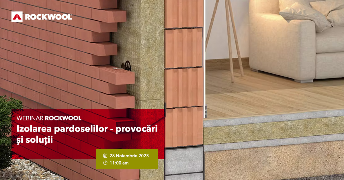 Webinar ROCKWOOL: Izolarea pardoselilor - provocari si solutii