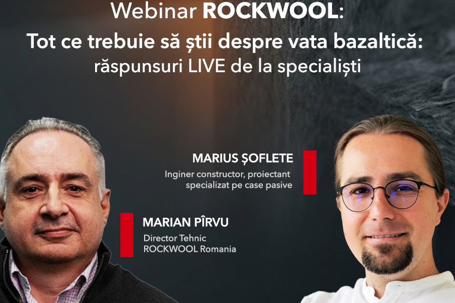 Webinar ROCKWOOL: Tot ce trebuie sa stii despre vata bazaltica – raspunsuri LIVE de la specialist