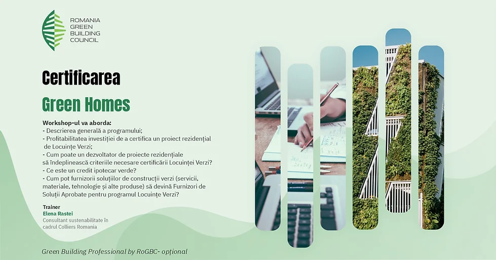 Webinar RoGBC: Certificarea Green Homes 2025